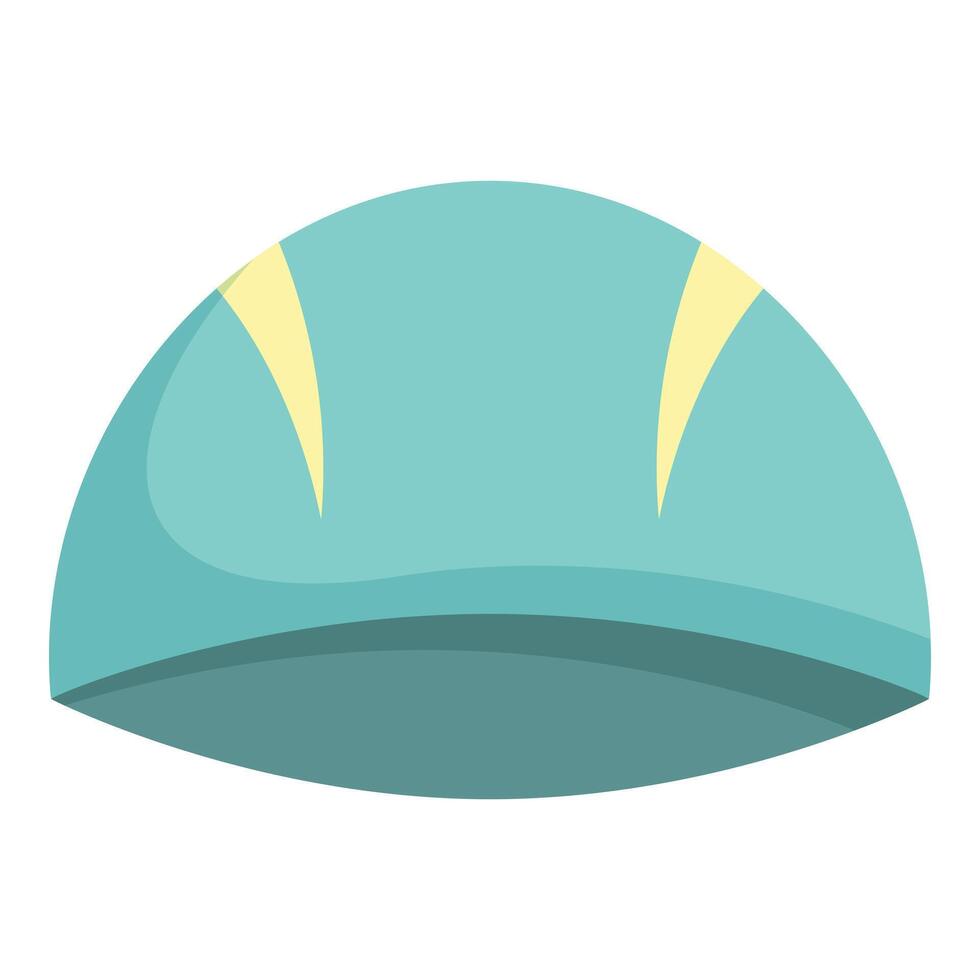 Blue swim cap providing safety and style for swimmers vector