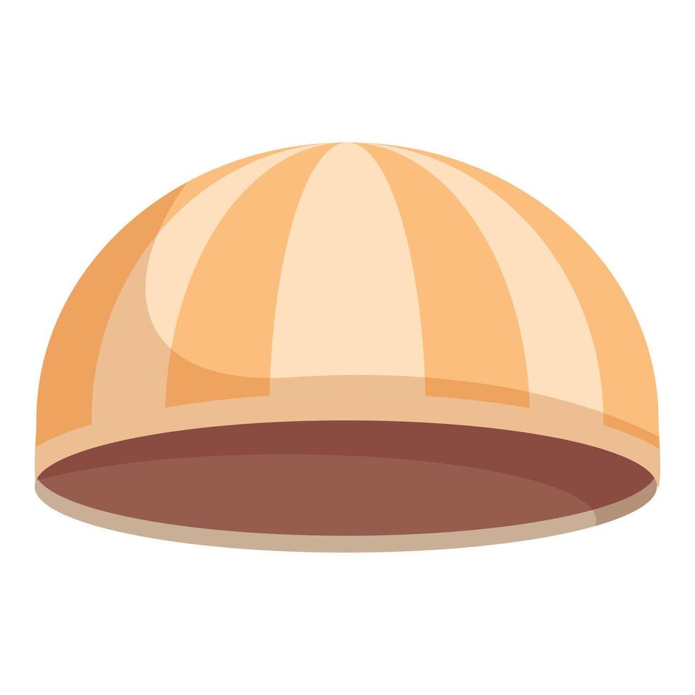 Round awning providing shade on white background vector