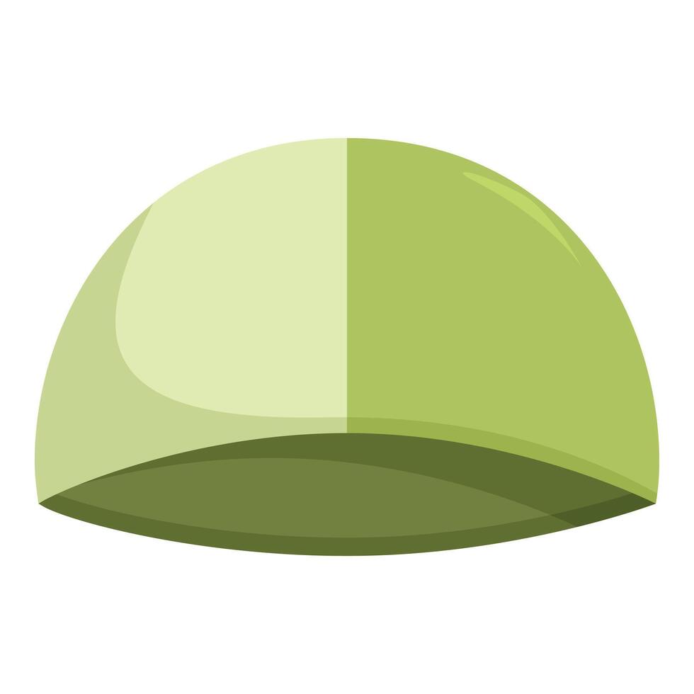 Green military helmet protecting soldier from injury during war vector