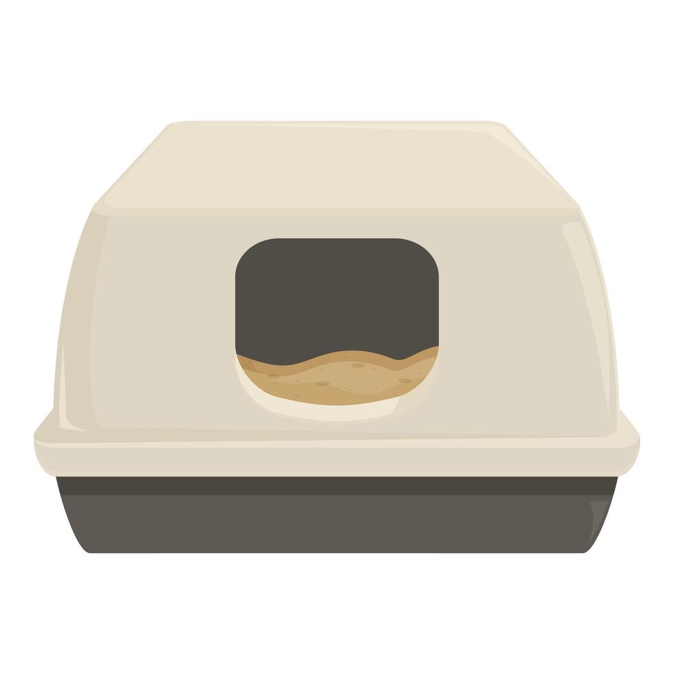 Empty cat litter box waiting for the cat to use it vector