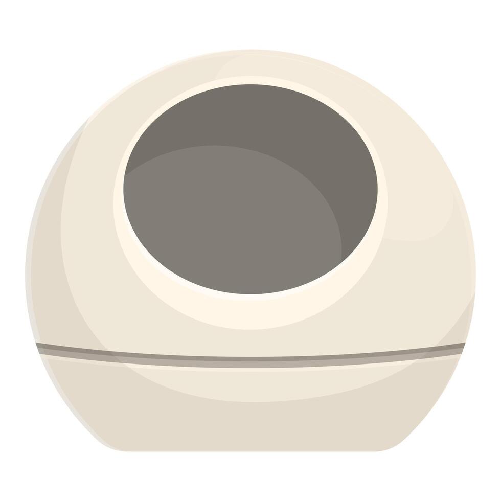 Modern cat litter box providing privacy and comfort for your feline friend vector