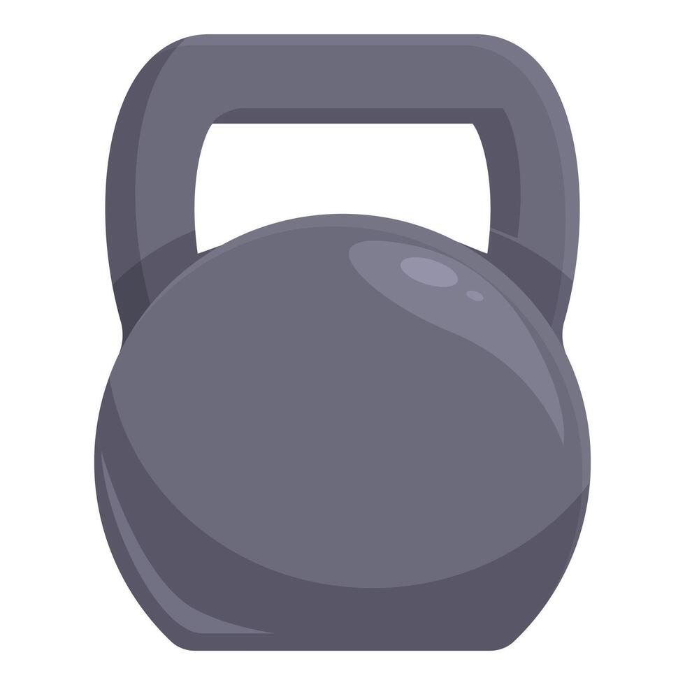 Heavy grey kettlebell is ready for a fitness training session vector