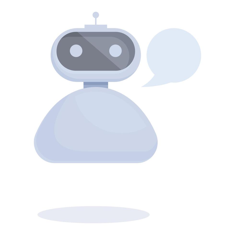 Chatbot having a conversation using a speech bubble vector