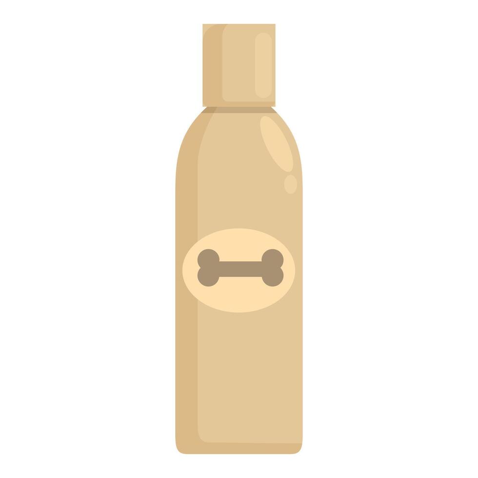 Dog shampoo bottle containing conditioner for grooming vector