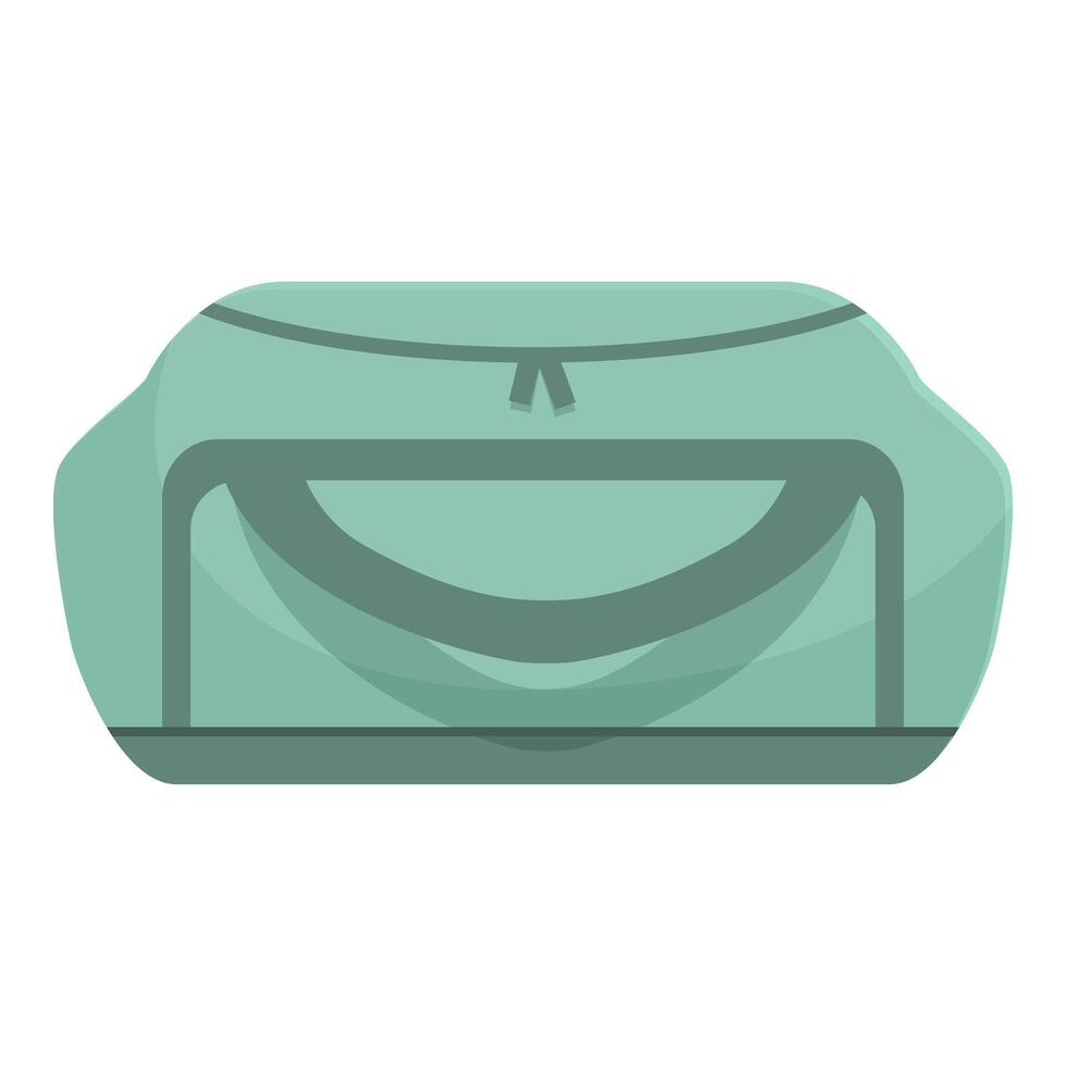 Green waist bag for tourists holding important things vector