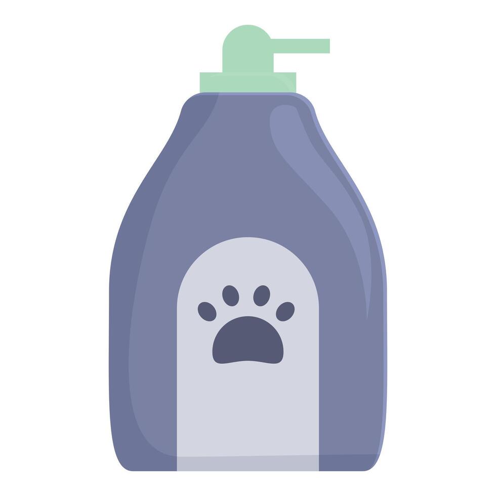Bottle of pet shampoo with pump dispenser for dogs or cats vector
