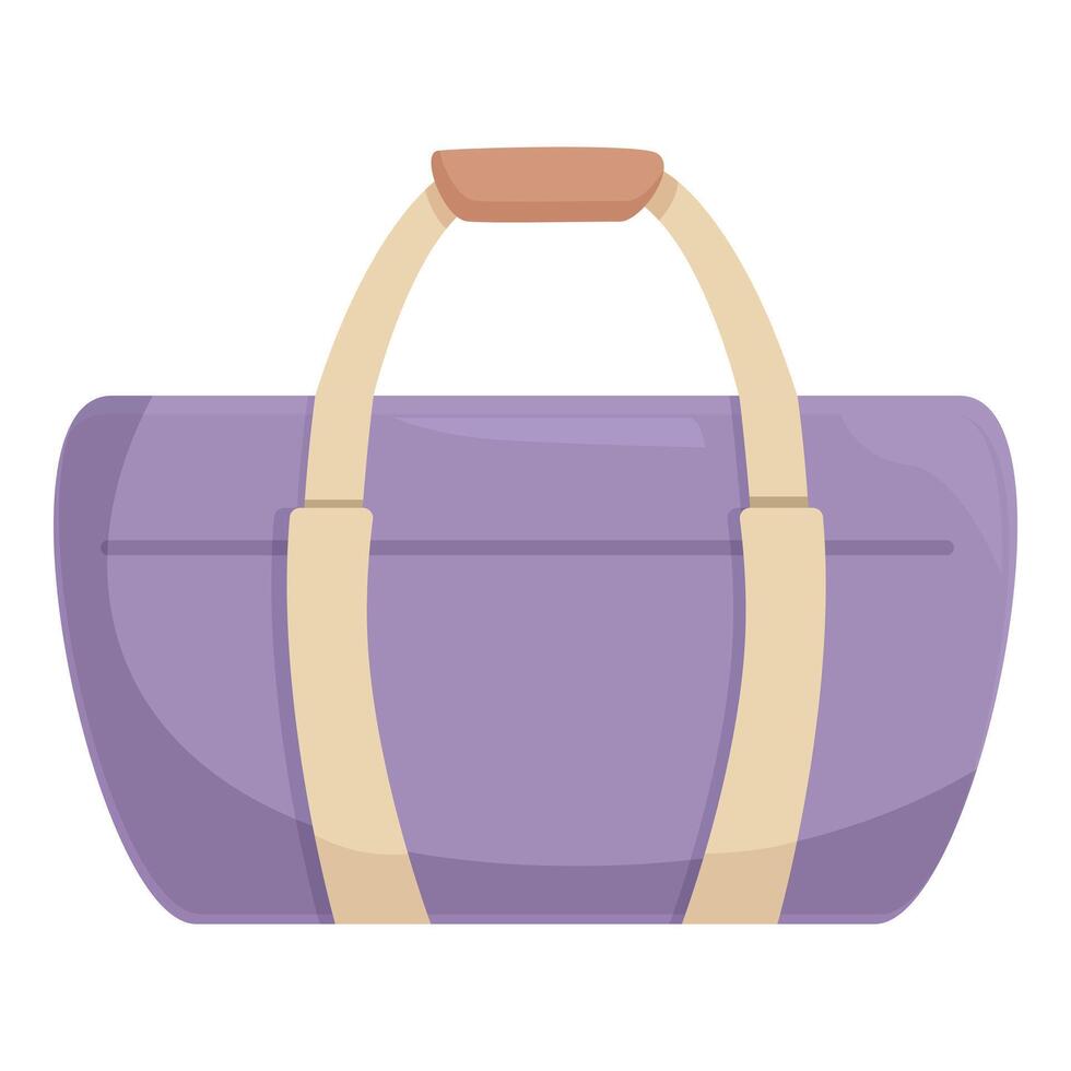 Purple travel bag with handles is ready for trip vector