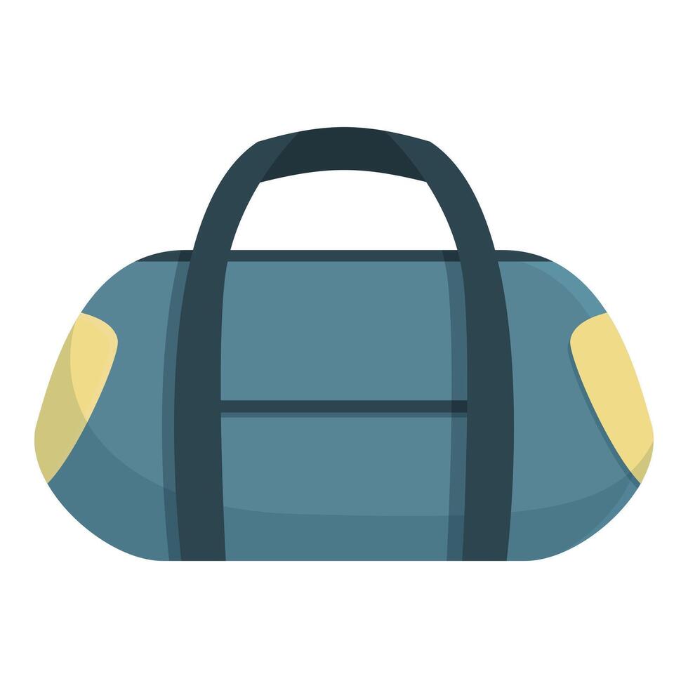 Blue sports bag with black handles for carrying sportswear vector