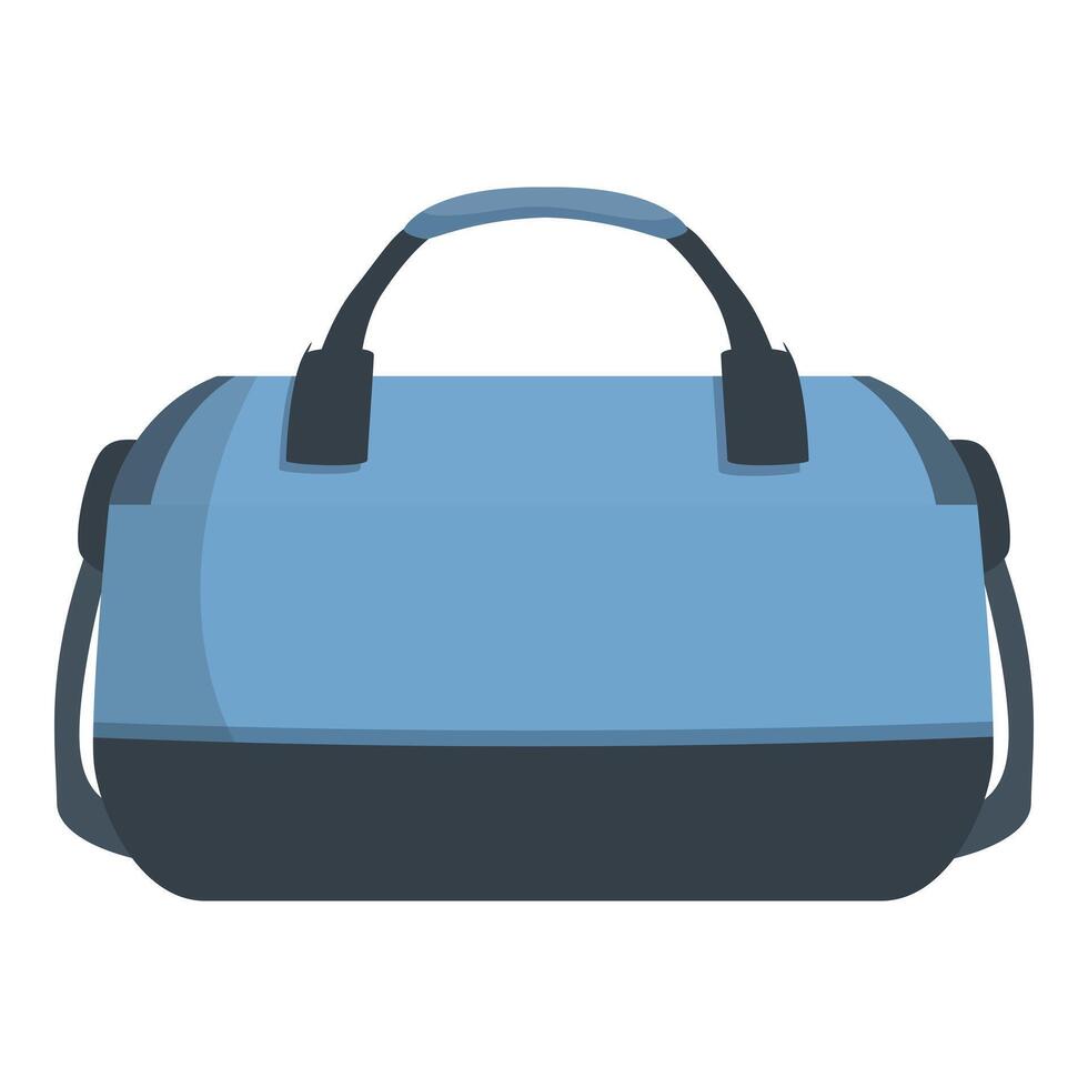 Large blue sports bag holding training equipment vector