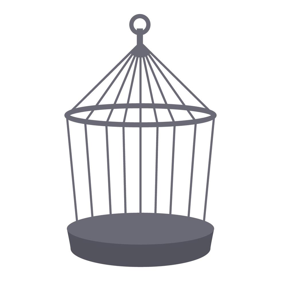 Empty birdcage is waiting for its inhabitant vector