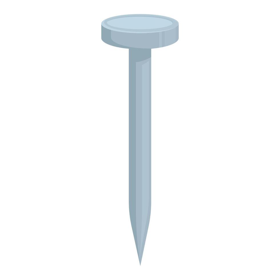 Metal pin pointing upward on white background vector