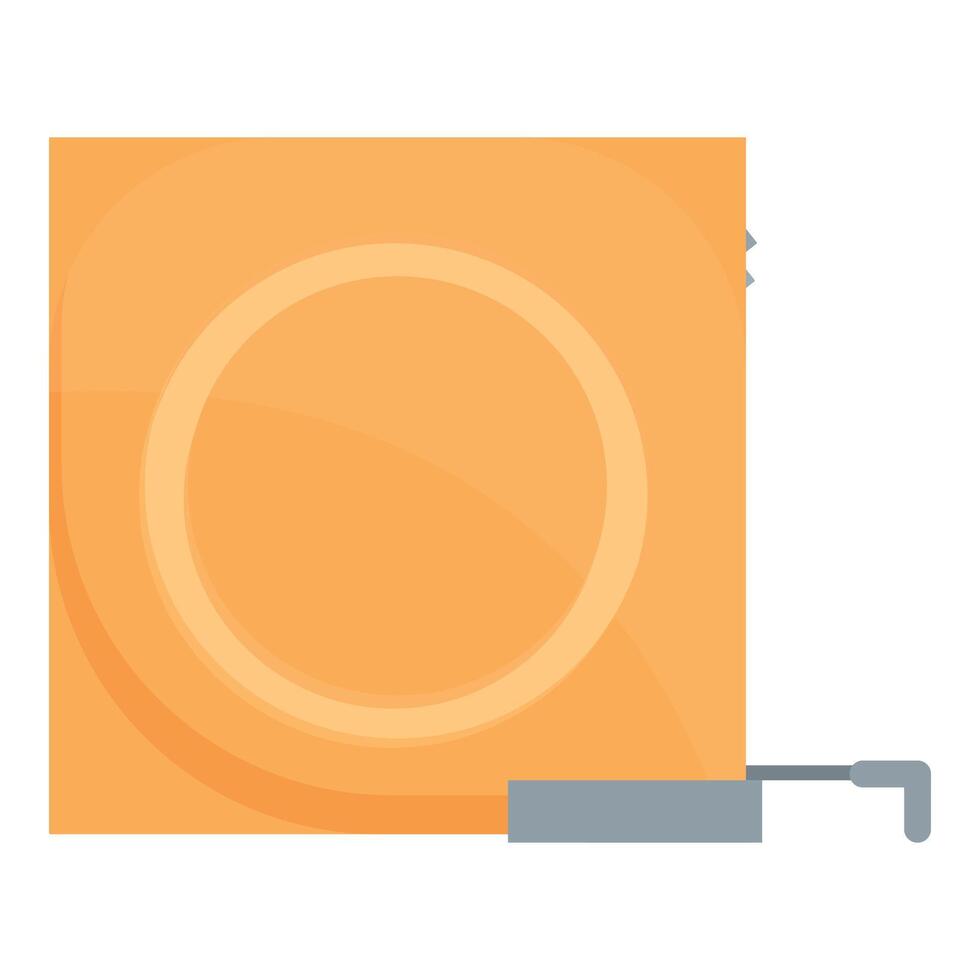 Measuring tape icon showing length measurement tool vector