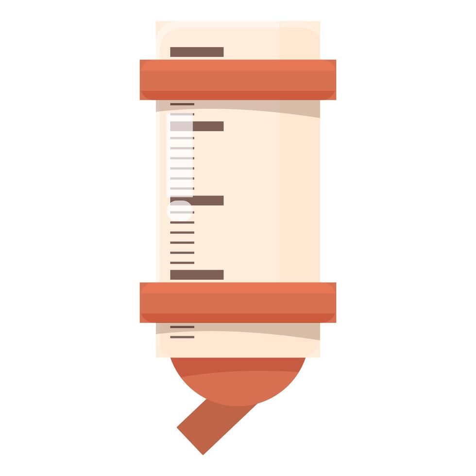 Baby bottle with scale showing milk level for feeding time vector