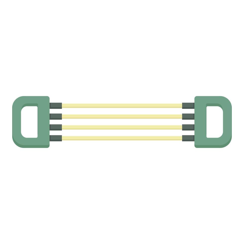 Chest expander with five springs for fitness training vector