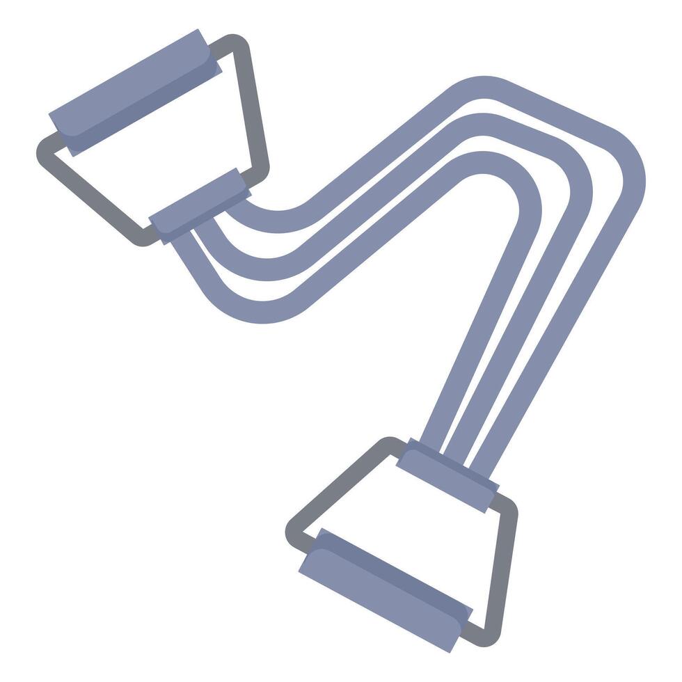 Resistance band for fitness training isometric icon vector