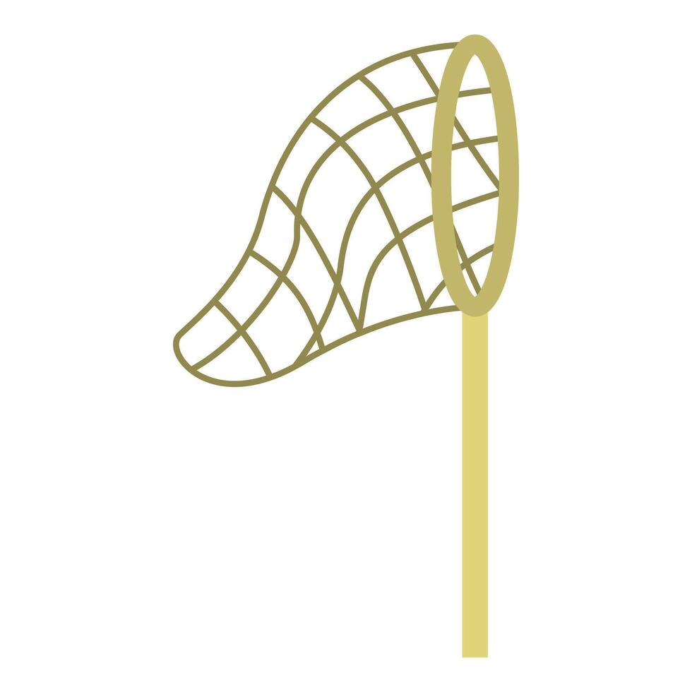Green butterfly net standing up with white background vector