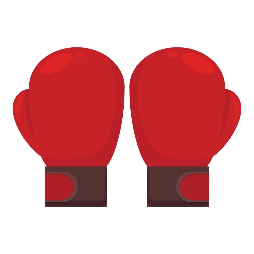 Pair of red boxing gloves is isolated on white background vector