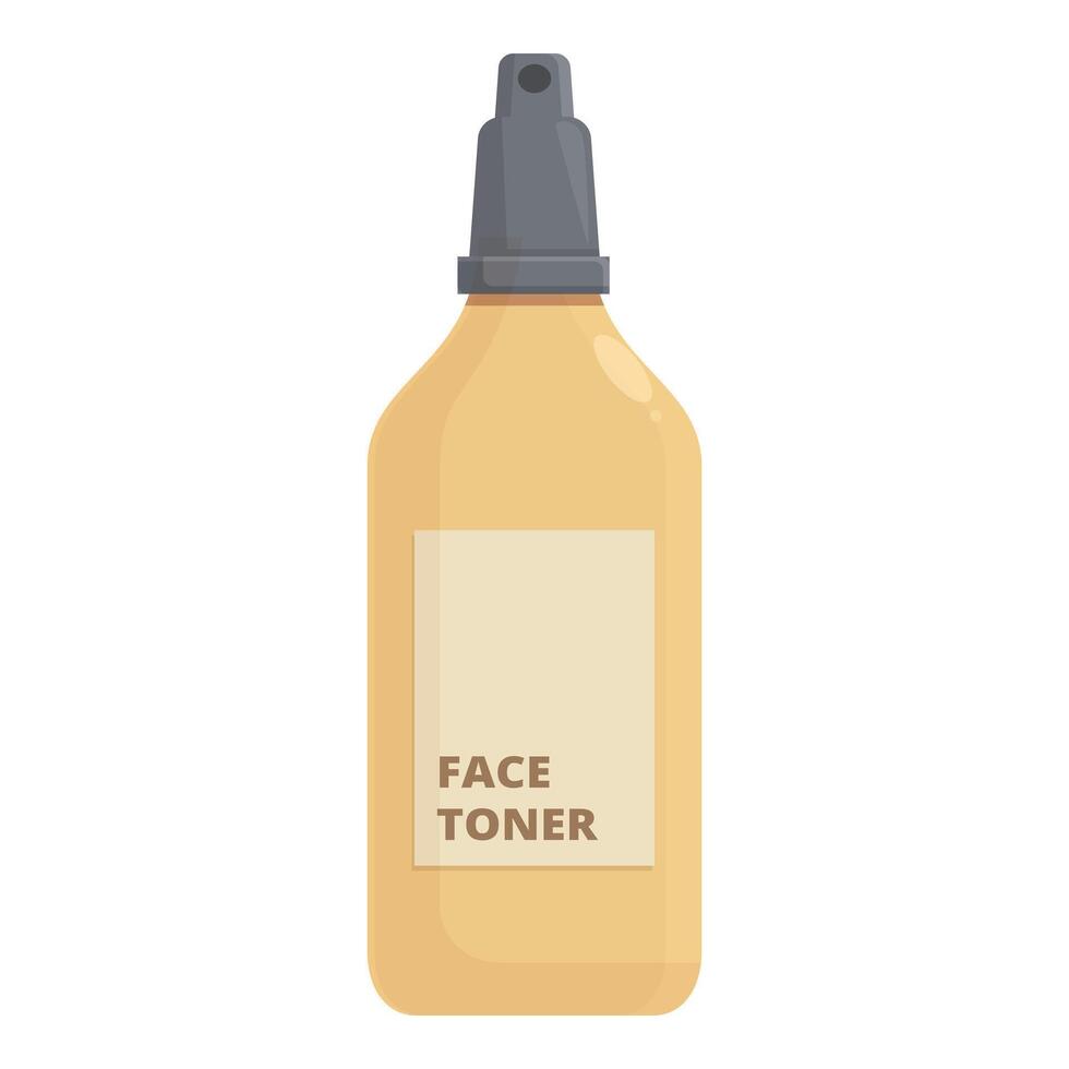 Face toner bottle standing on white background vector