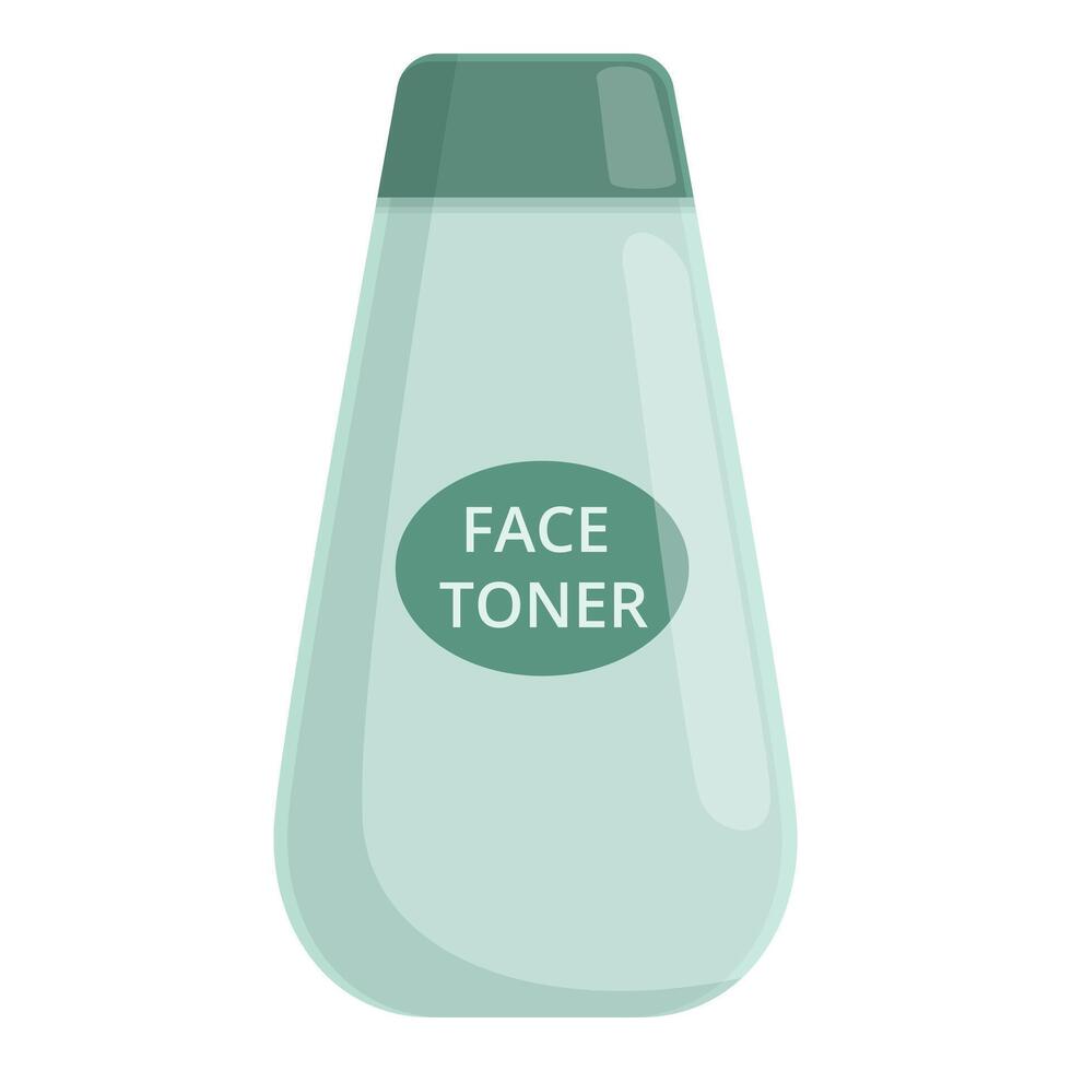 Face toner bottle standing on white background vector