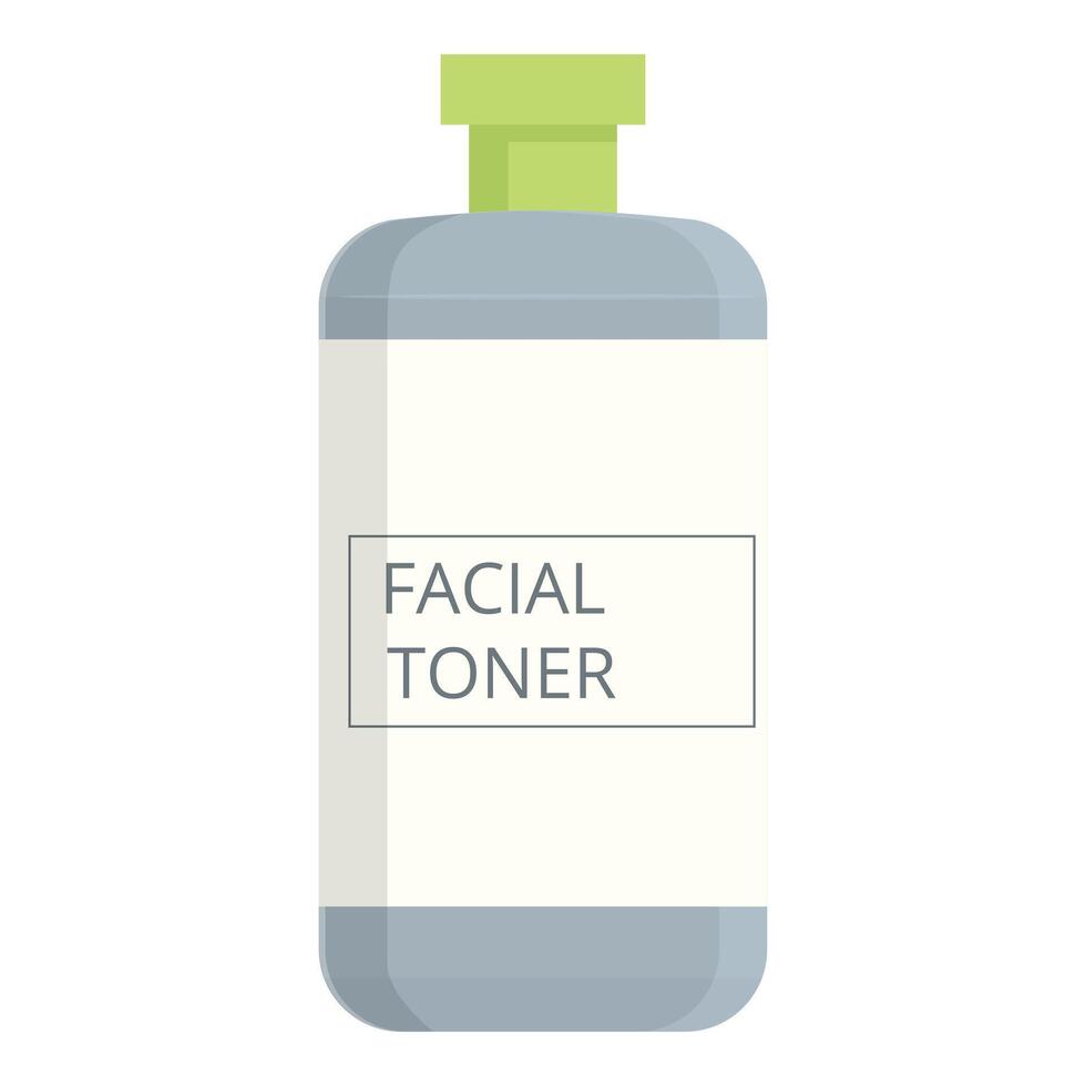 Facial toner bottle standing on white background vector