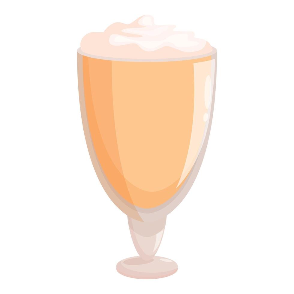 Glass of irish coffee with whipped cream is waiting to be tasted vector