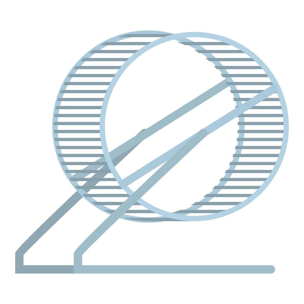 Empty hamster wheel standing on white background vector