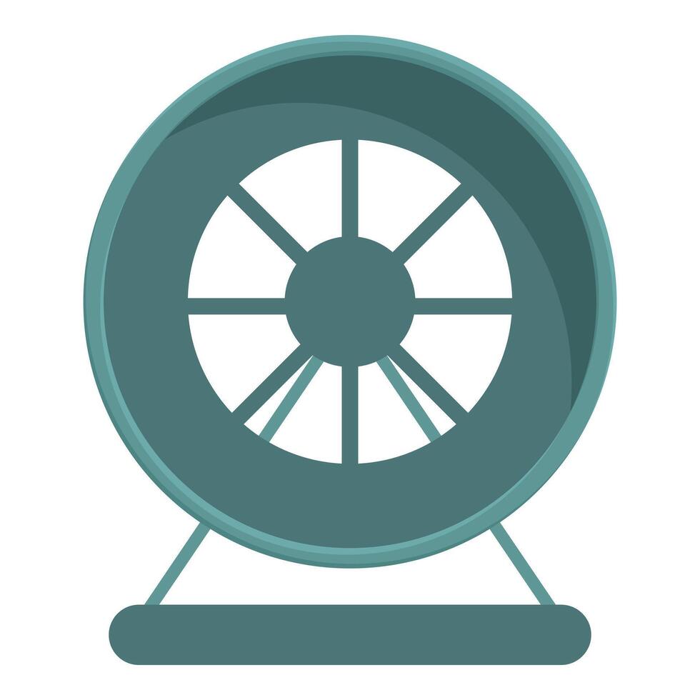 Hamster wheel standing on support frame illustration vector