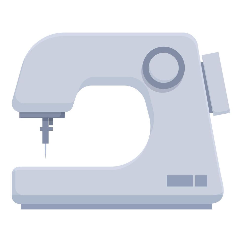 Modern sewing machine standing on table waiting for seamstress vector