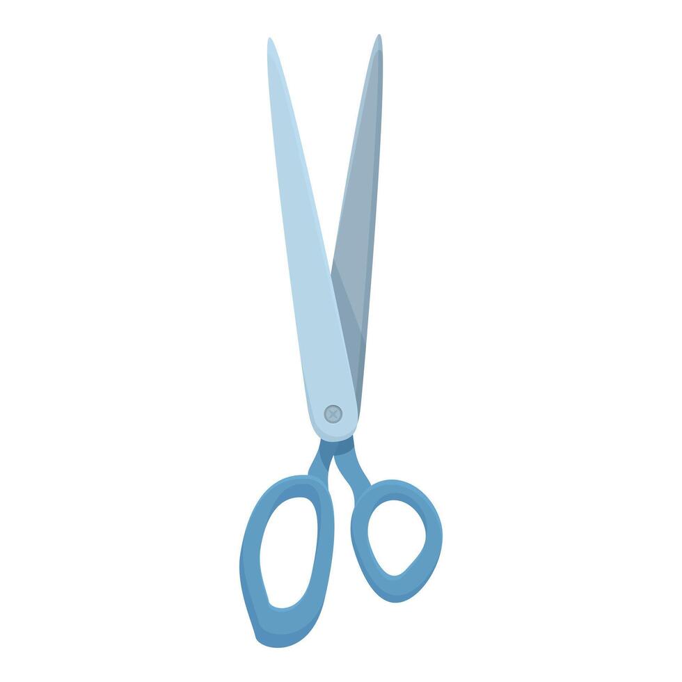 Blue scissors cutting through air with sharp blades vector
