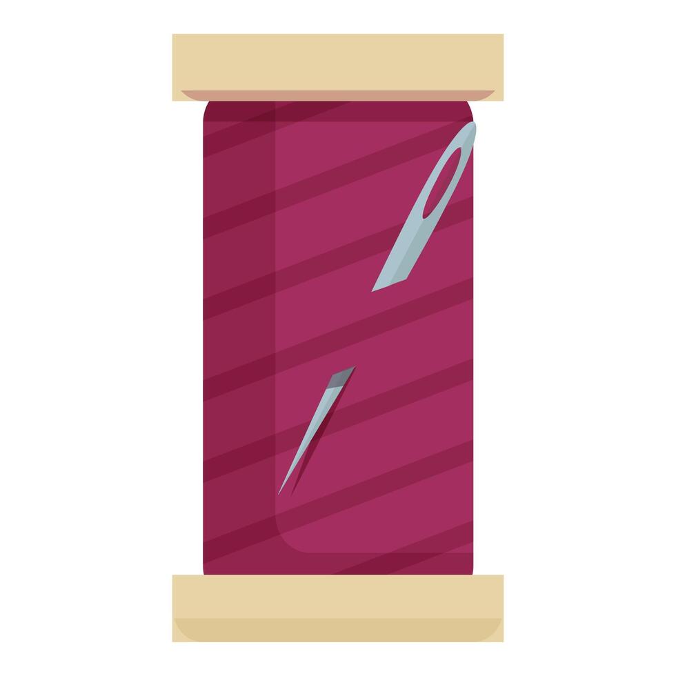 Spool of thread with needles for sewing and tailoring vector