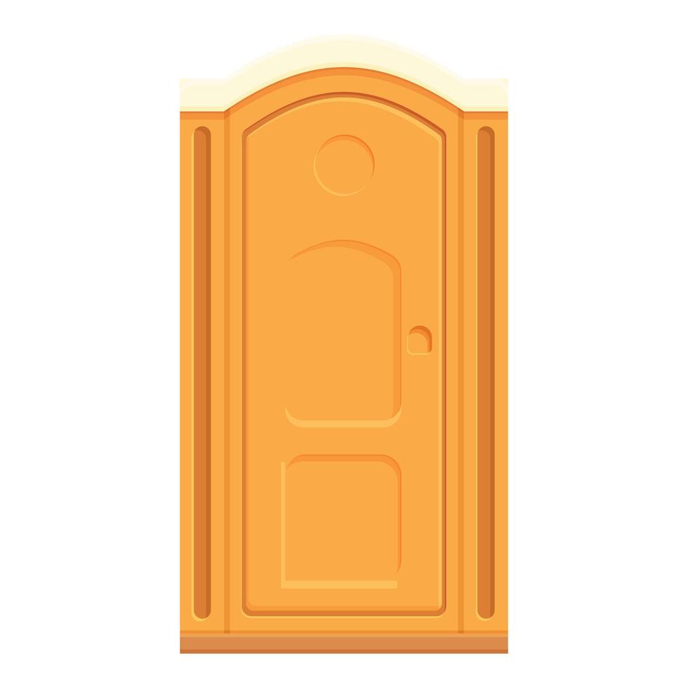 Plastic bio toilet cabin standing on the ground vector