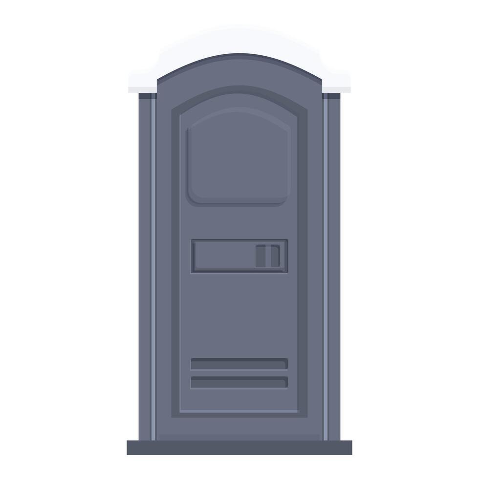 Public toilet standing on concrete base vector