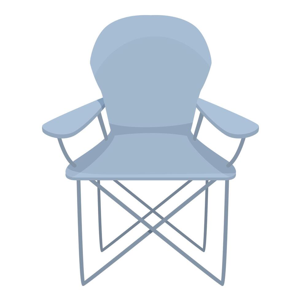 Modern blue armchair standing on white background vector