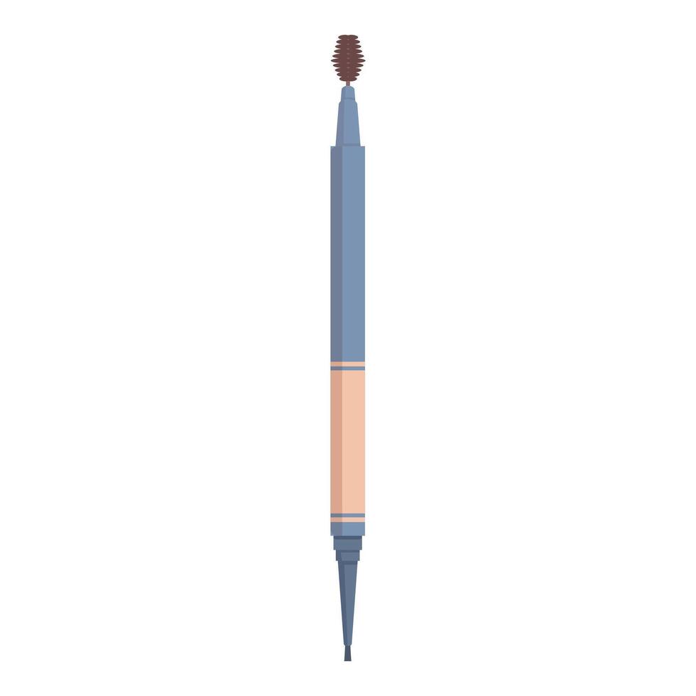 Eyebrow makeup pencil with spoolie brush for perfect brow styling vector