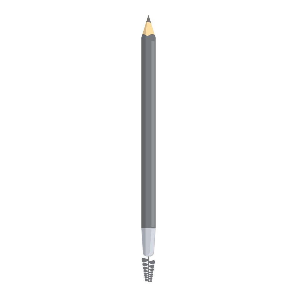 Grey eyebrow pencil with spoolie brush for perfect brows vector