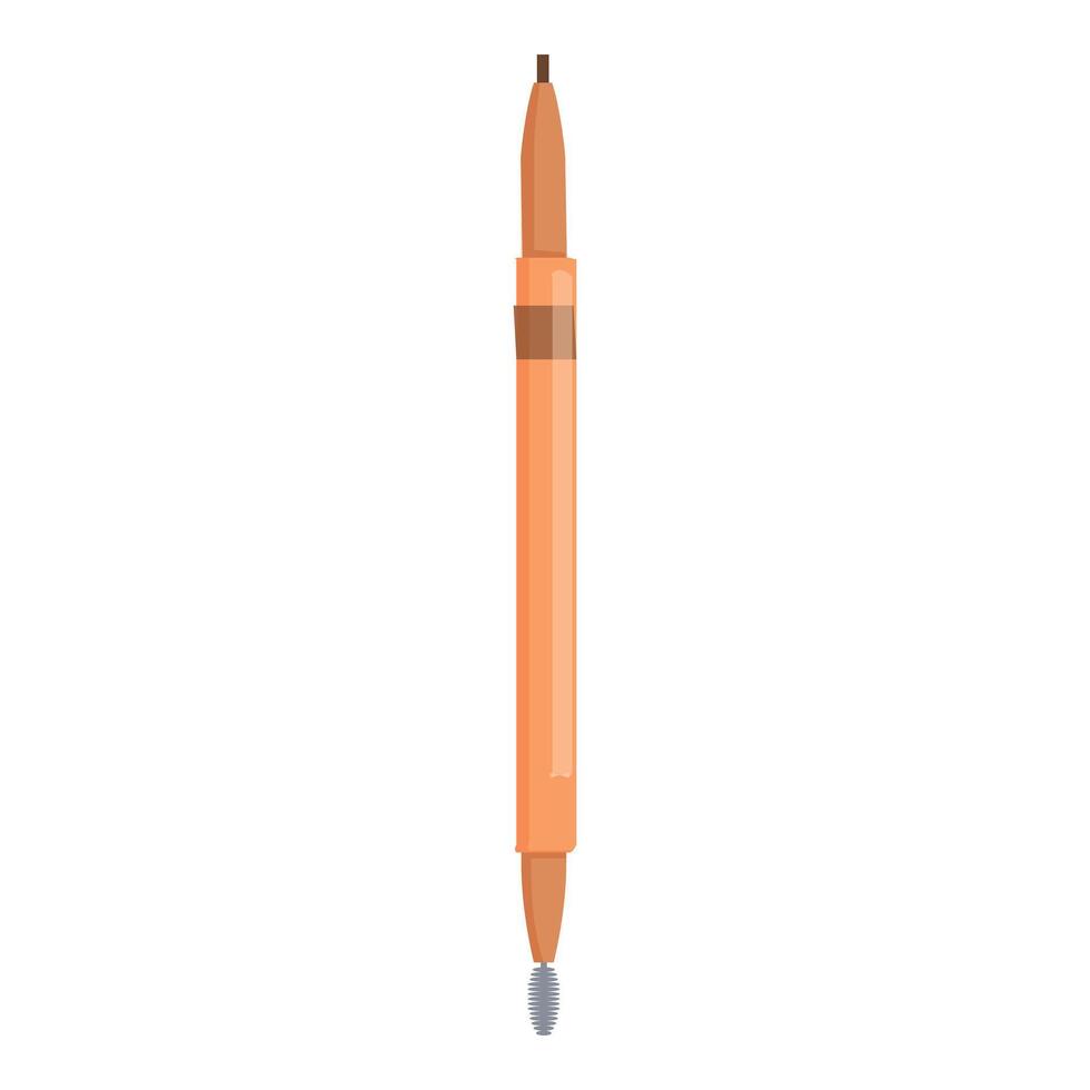 Double sided eyebrow pencil with brush for perfecting eyebrows vector