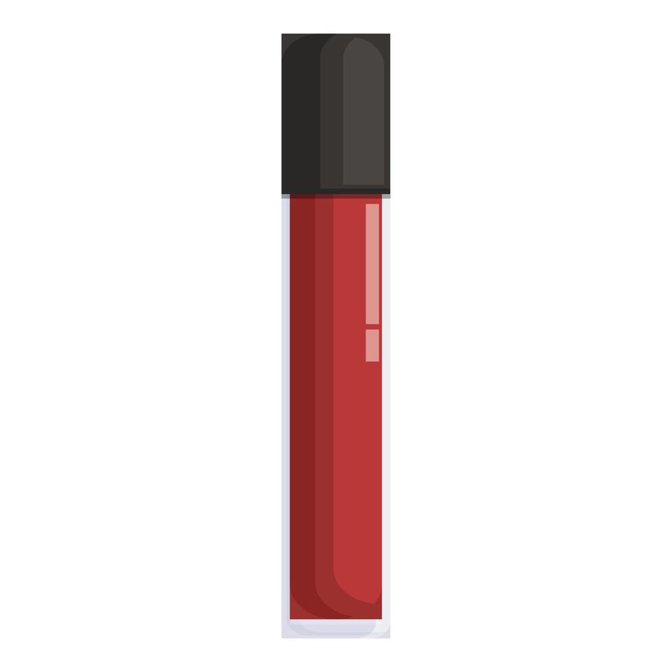 Red lip gloss standing on white background vector