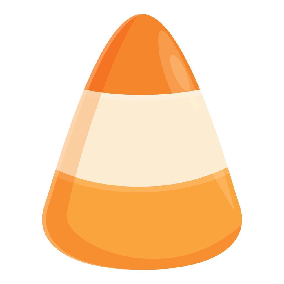 Single candy corn resting on white background vector