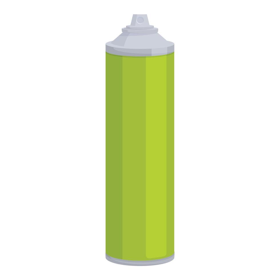 Green spray can standing on white background vector
