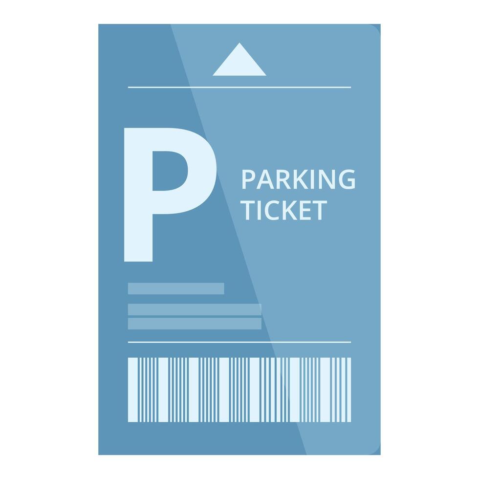 Parking ticket displaying valid parking permission vector