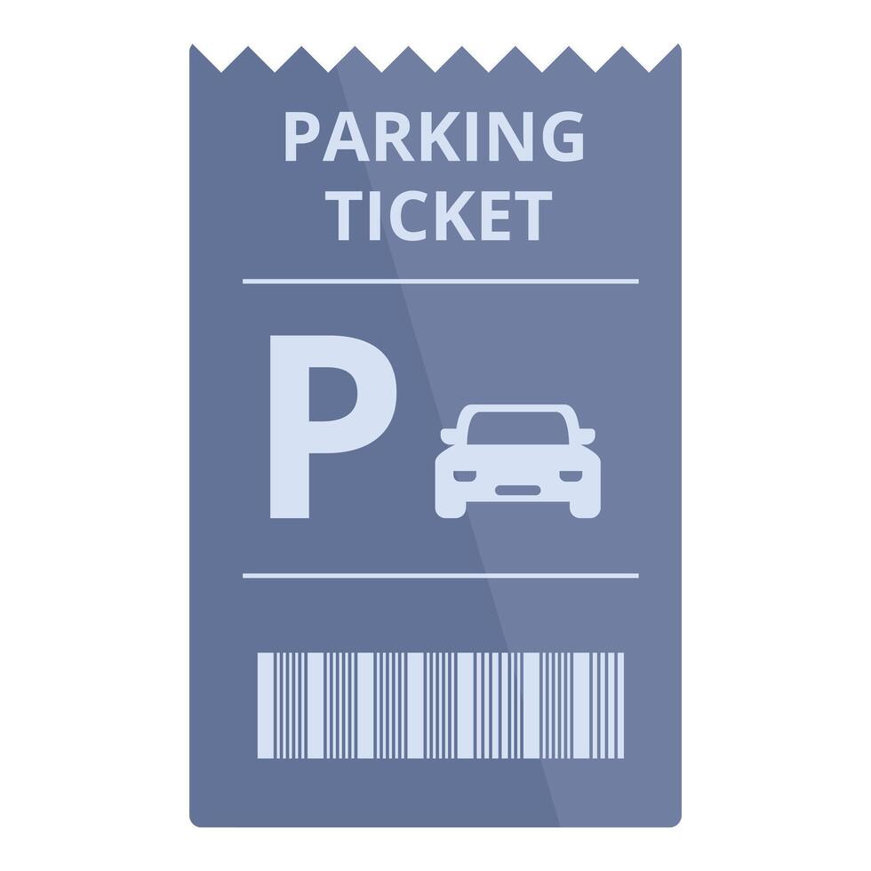 Parking ticket showing permit for car parking space vector