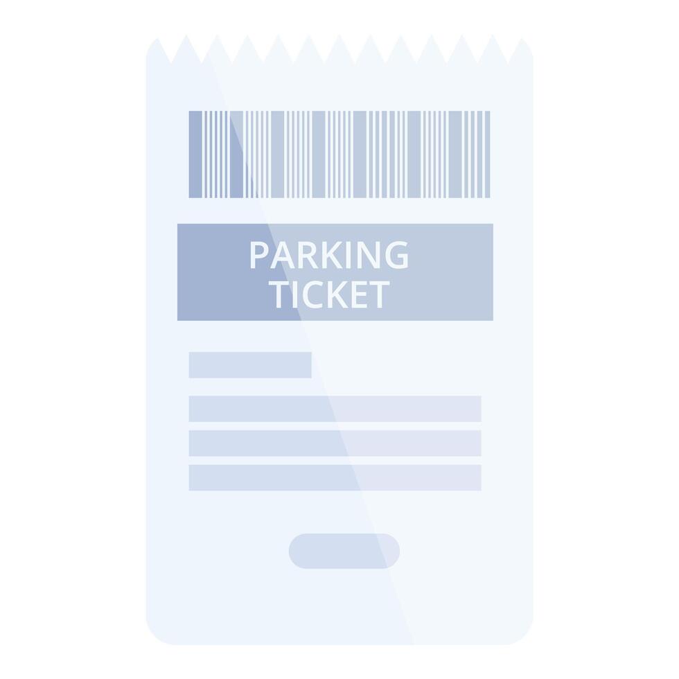 Parking ticket showing payment for parking spot vector
