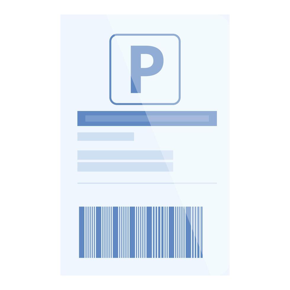 Parking ticket showing fine payment information vector