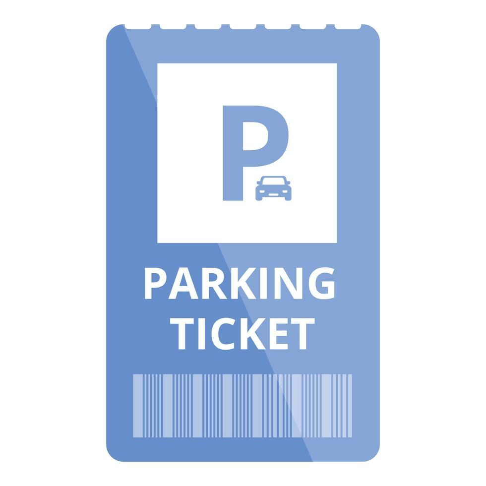 Blue parking ticket showing through windshield vector