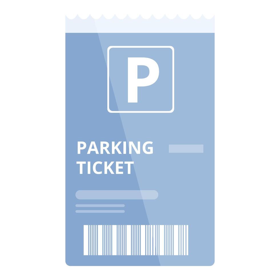 Parking ticket showing time spent in car park vector
