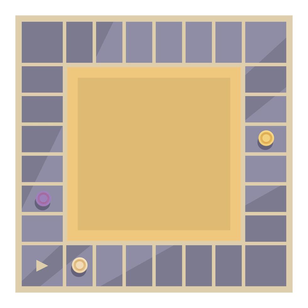 Board game being played with chips on the side vector