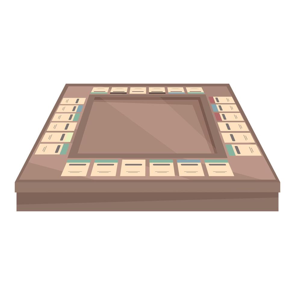 Empty board game on table top view playing fun vector