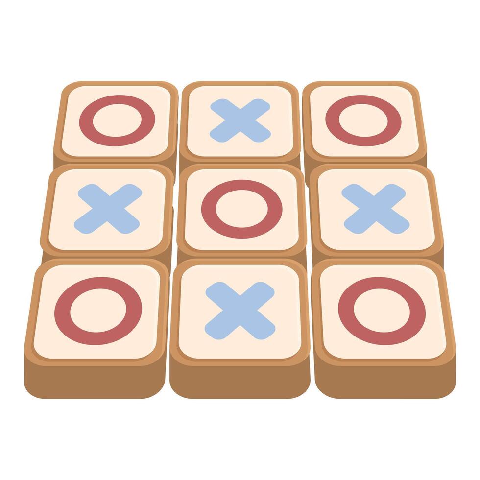 Tic tac toe game board with xs and os is shown vector