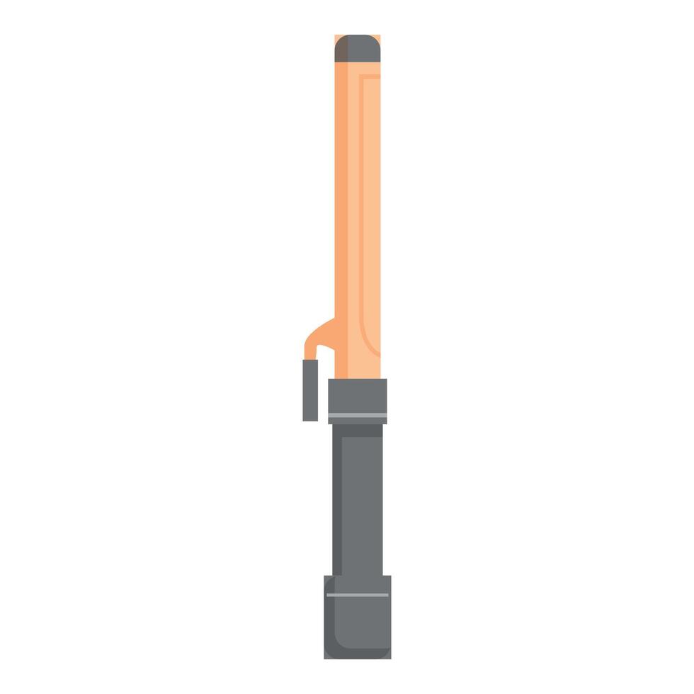 Modern curling iron standing on white background vector