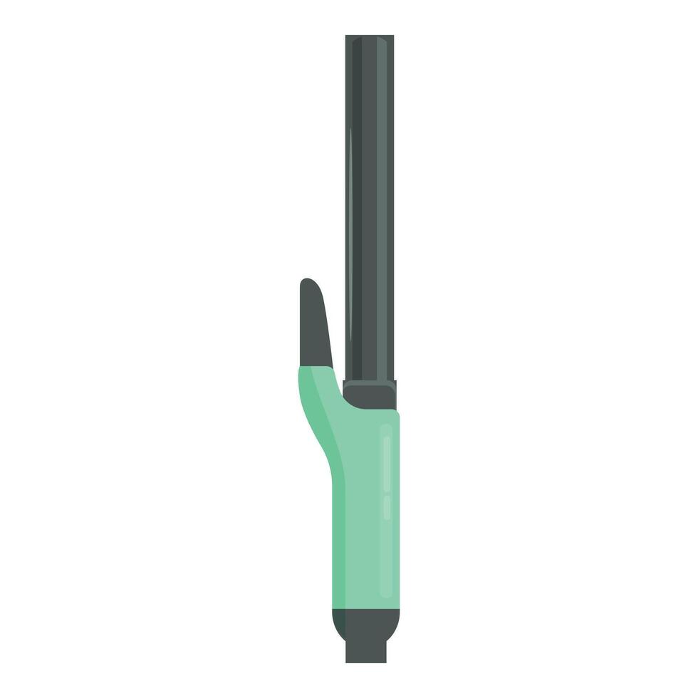 Modern curling iron creating elegant hairstyle for beauty routine vector